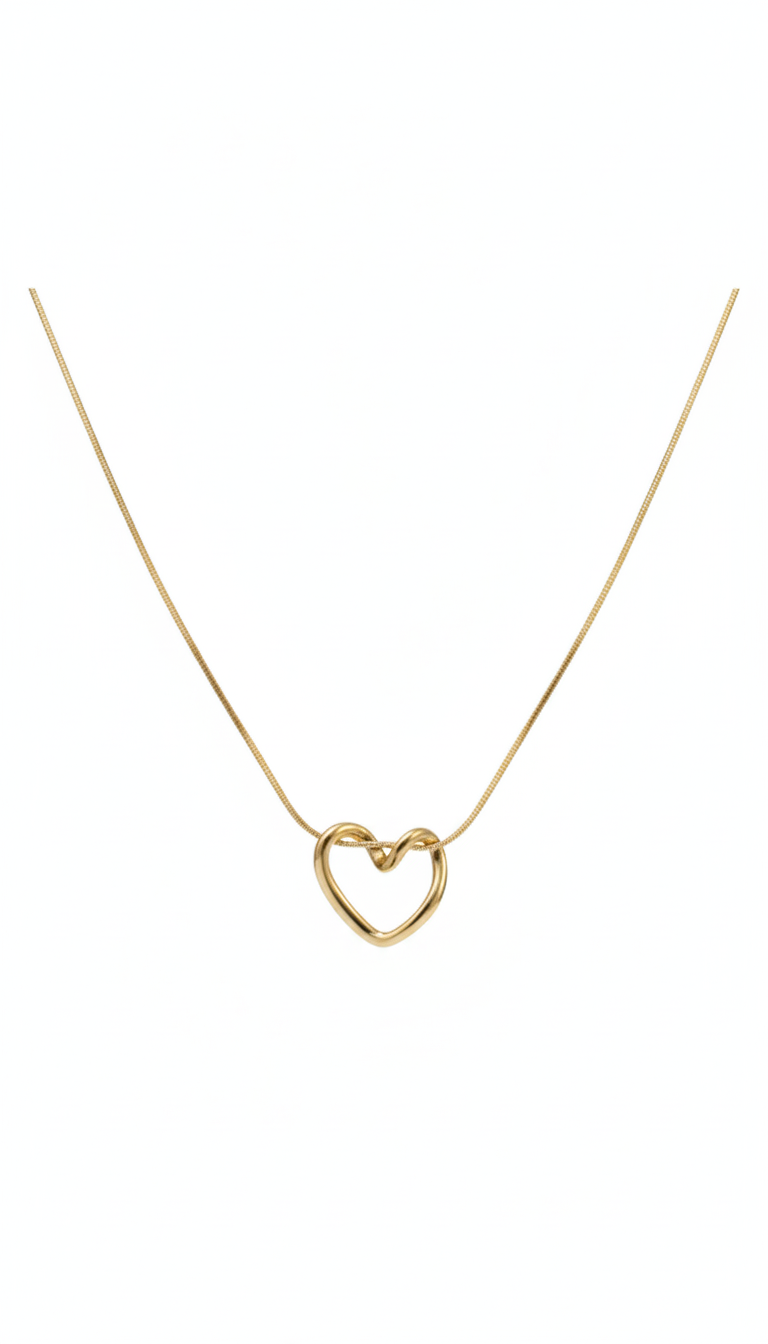 Miras Altın Kaplama Kalp Kolye