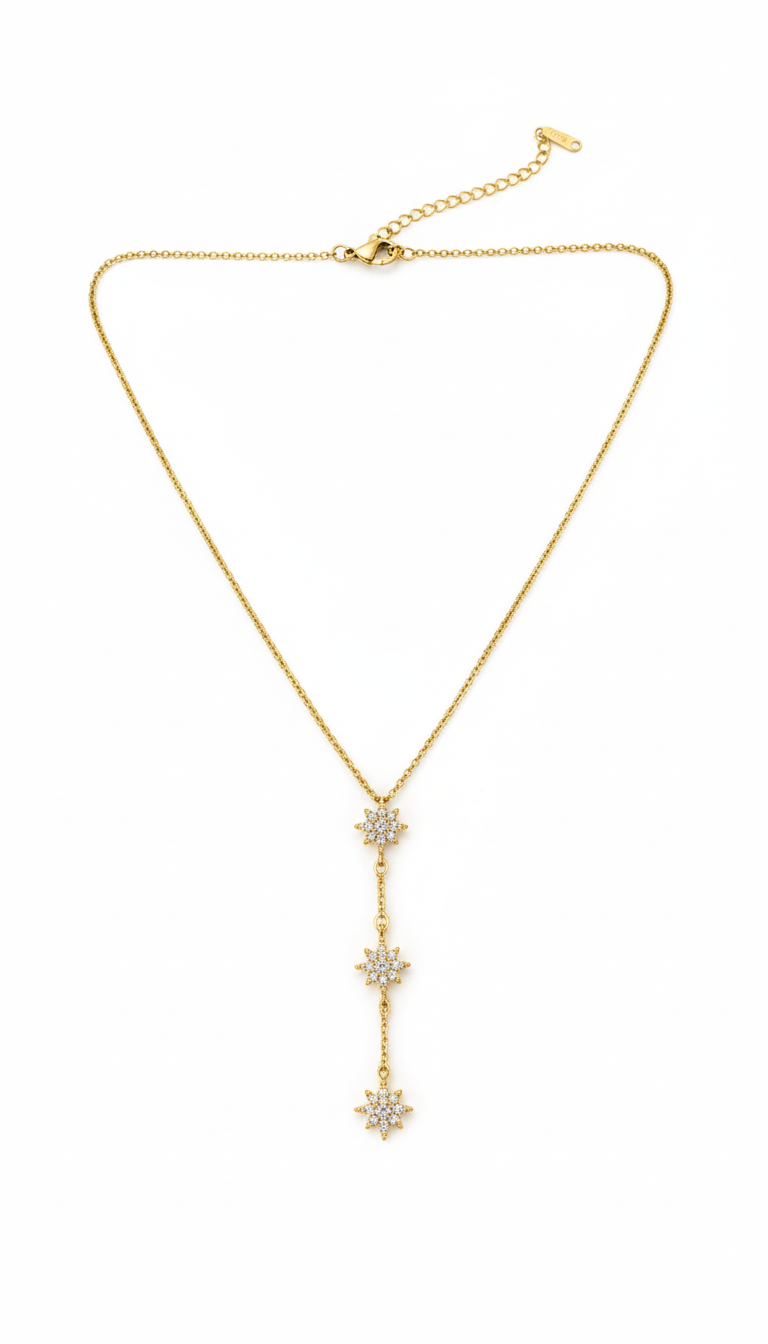 Miras Üç Yıldızlı Y Kolye