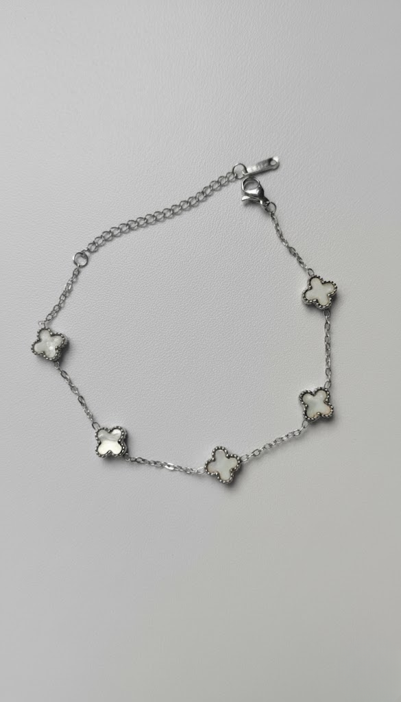 Miras Beyaz Yonca Bileklik