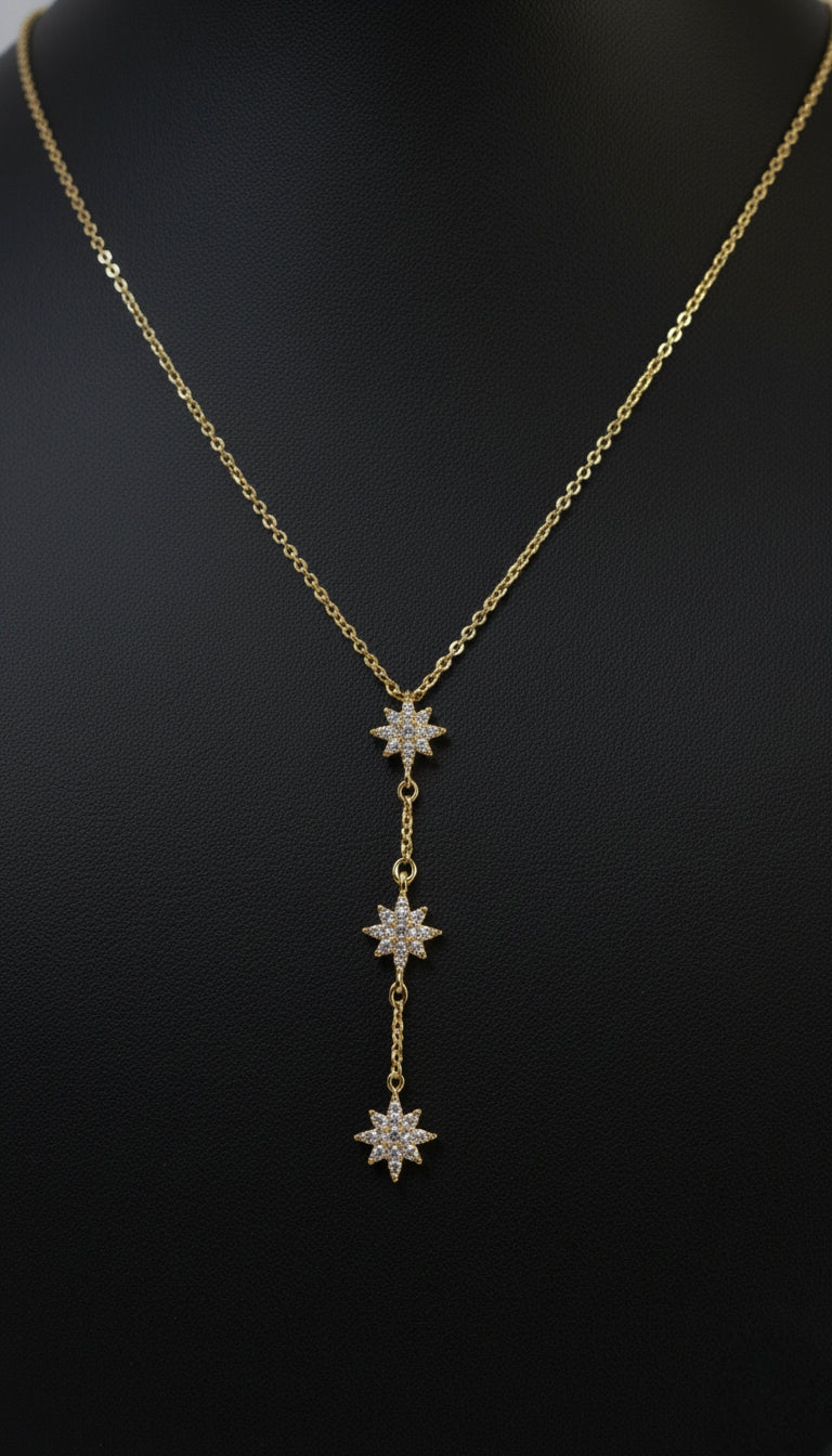 Miras Üç Yıldızlı Y Kolye