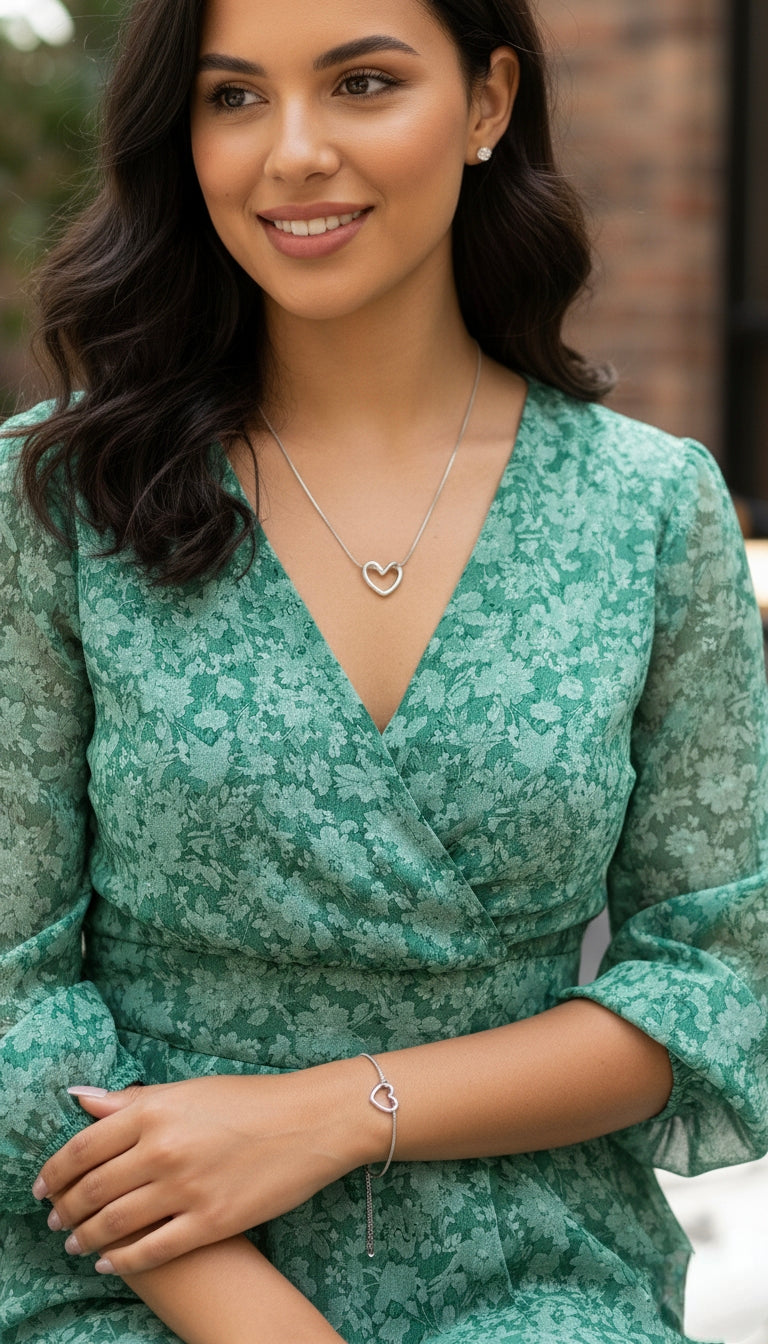 Miras Gümüş Kalp Kolye