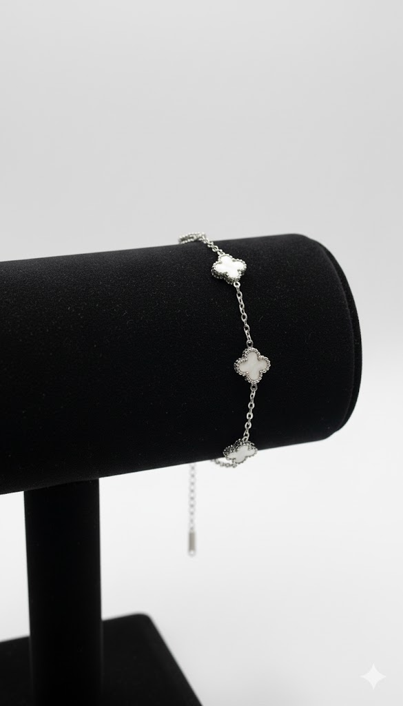 Miras Beyaz Yonca Bileklik