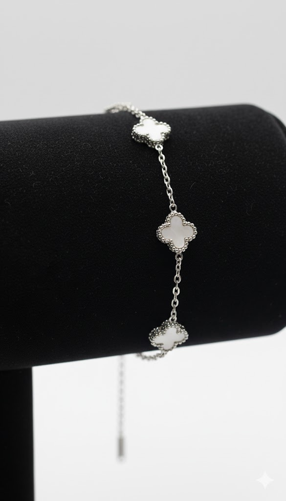 Miras Beyaz Yonca Bileklik